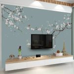 Custom Mural Wallpaper Modern 3D Hand Painted Flowers And Birds Plum Flower Wall Painting - Image 4