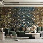 Custom Mural Wallpaper Modern Light Luxury Geometric Relief Art Fresco - Image 3