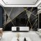 Photo Wallpaper Modern Black Marble Geometric Lines Pattern Mural