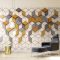 Photo Wallpaper Modern Simple 3D Stereo Yellow Mosaic Geometric Pattern Mural