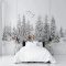 Photo Wallpaper Nordic Modern Black White Elk Forest Mural